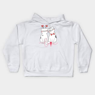 CAT VALENTINES DAY! I LOVE MY KITTY Kids Hoodie